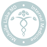 Camomille and Caduceus logo for Dr. Michelle Liske